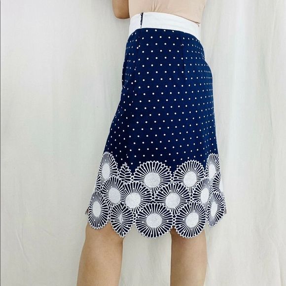 Boden Blue and White A-Line Skirt - Picture 2 of 14